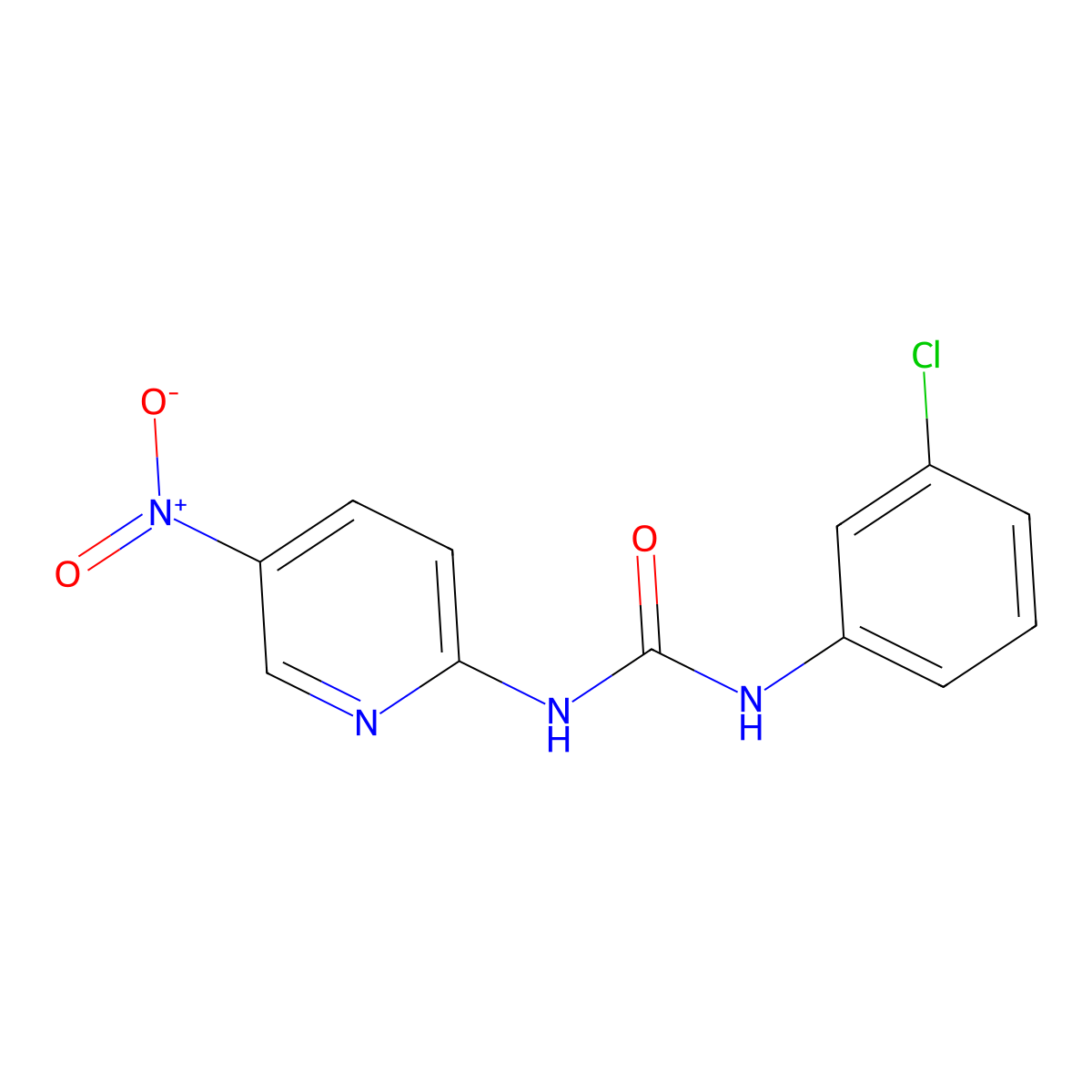 1-(3-Chlorophenyl)-3-(5-nitropyridin-2-yl)urea molecular structure, CAS 560093-48-3