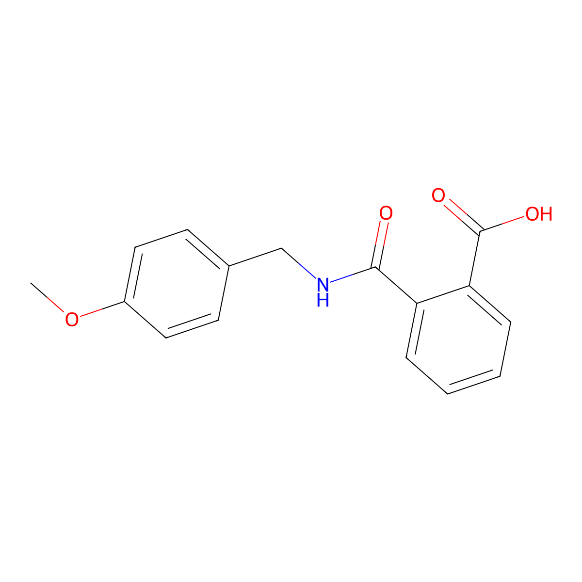 2-{[(4-Methoxybenzyl)amino]carbonyl}benzoic acid molecular structure, CAS 560096-10-8
