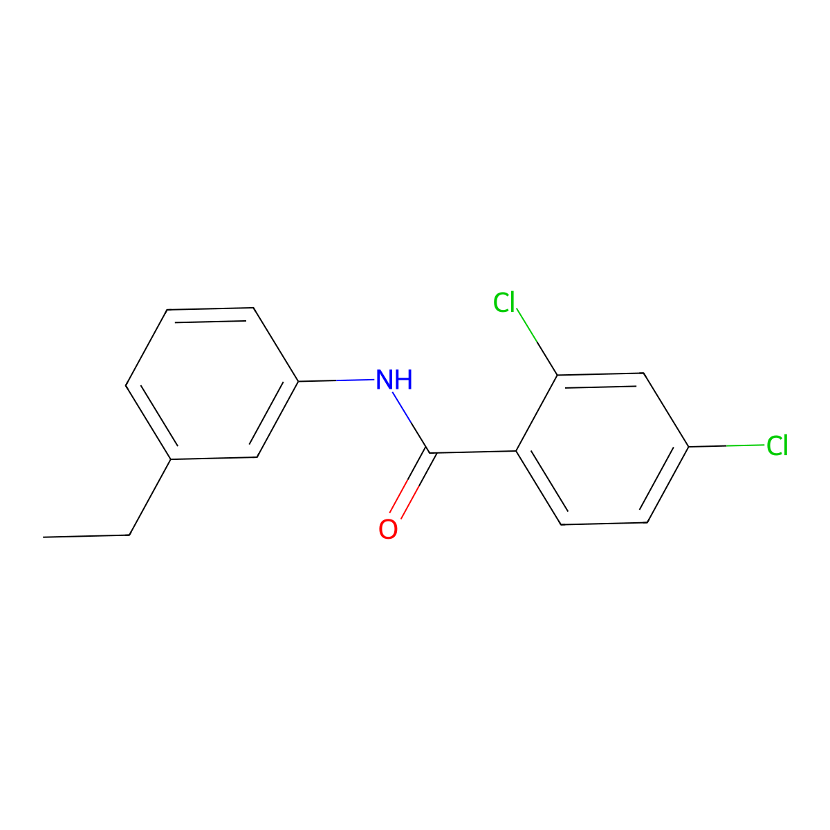 2,4-dichloro-N-(3-ethylphenyl)benzamide molecular structure, CAS 560096-92-6