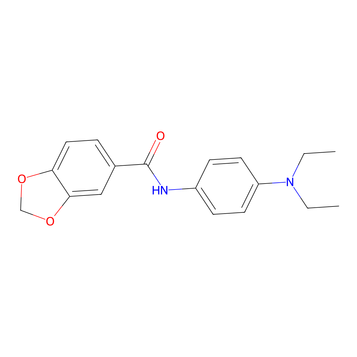 N-[4-(diethylamino)phenyl]-1,3-benzodioxole-5-carboxamide molecular structure, CAS 560097-04-3