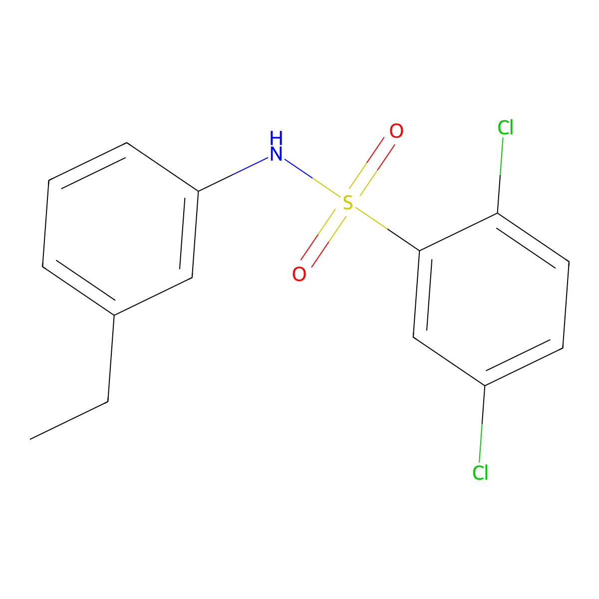2,5-dichloro-N-(3-ethylphenyl)benzenesulfonamide molecular structure, CAS 560097-45-2