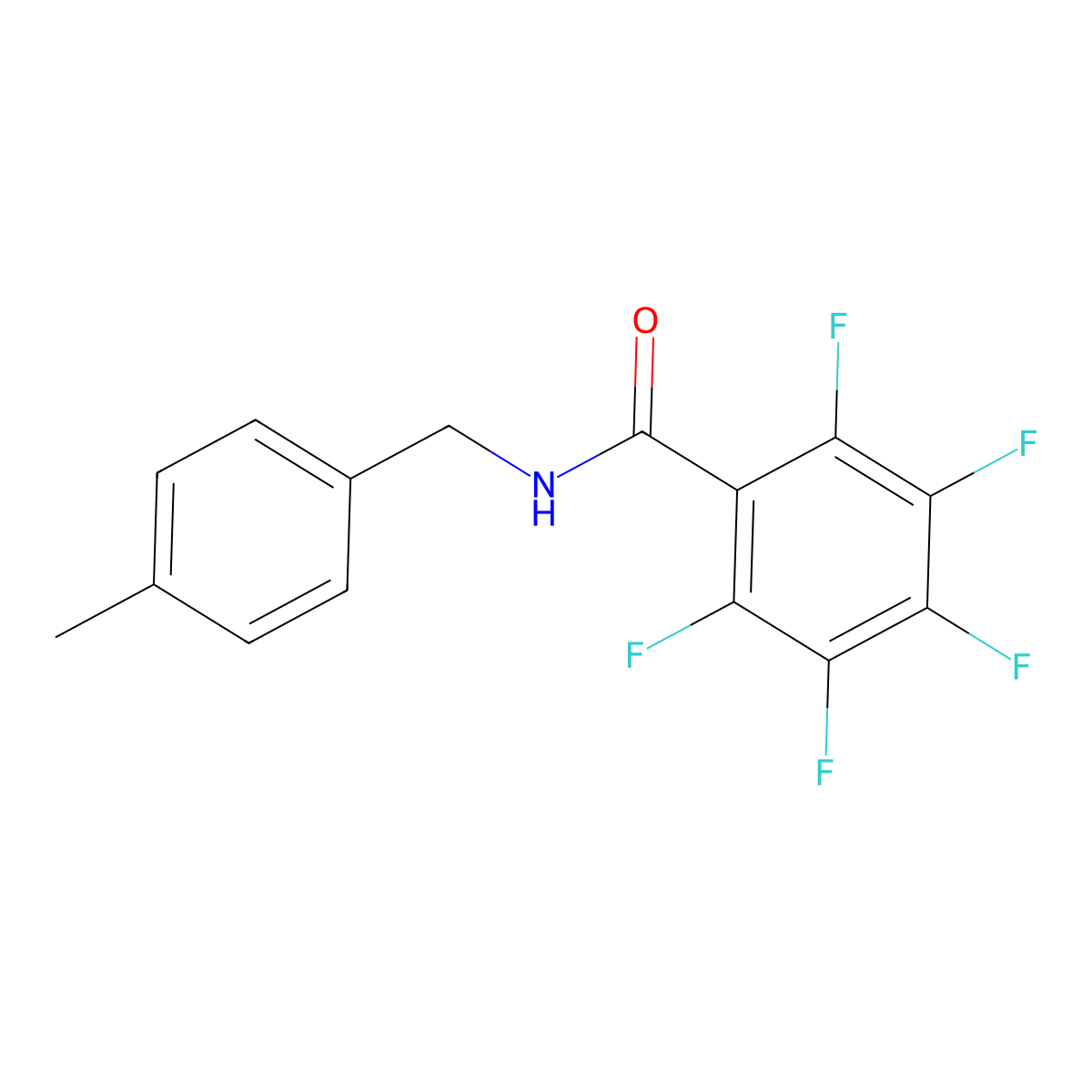 2,3,4,5,6-pentafluoro-N-[(4-methylphenyl)methyl]benzamide molecular structure, CAS 560098-65-9
