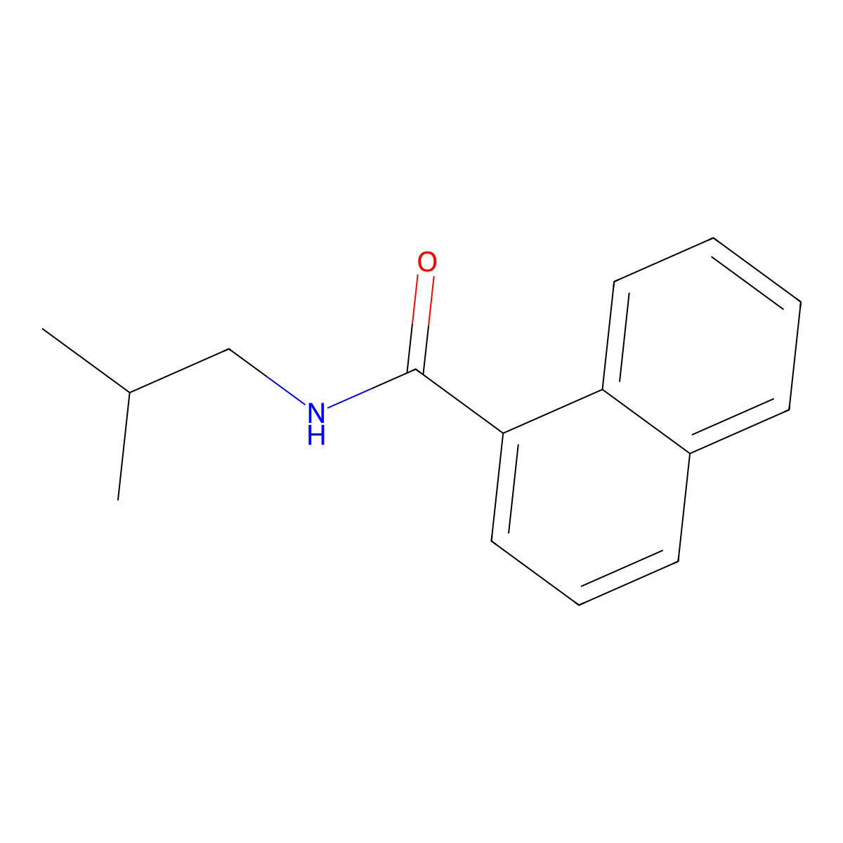 N-(2-methylpropyl)naphthalene-1-carboxamide molecular structure, CAS 560099-20-9