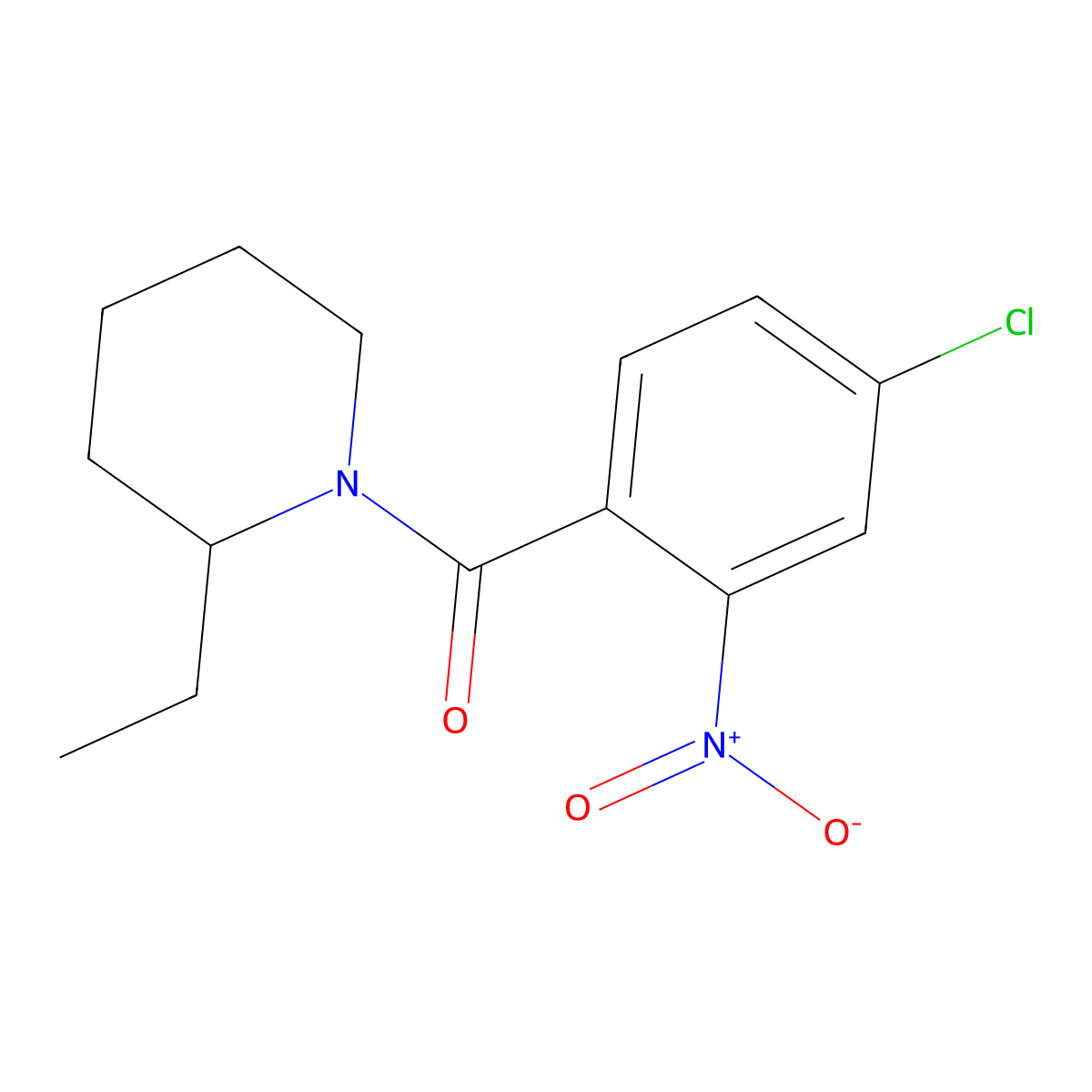 1-{4-Chloro-2-nitrobenzoyl}-2-ethylpiperidine molecular structure, CAS 560099-22-1
