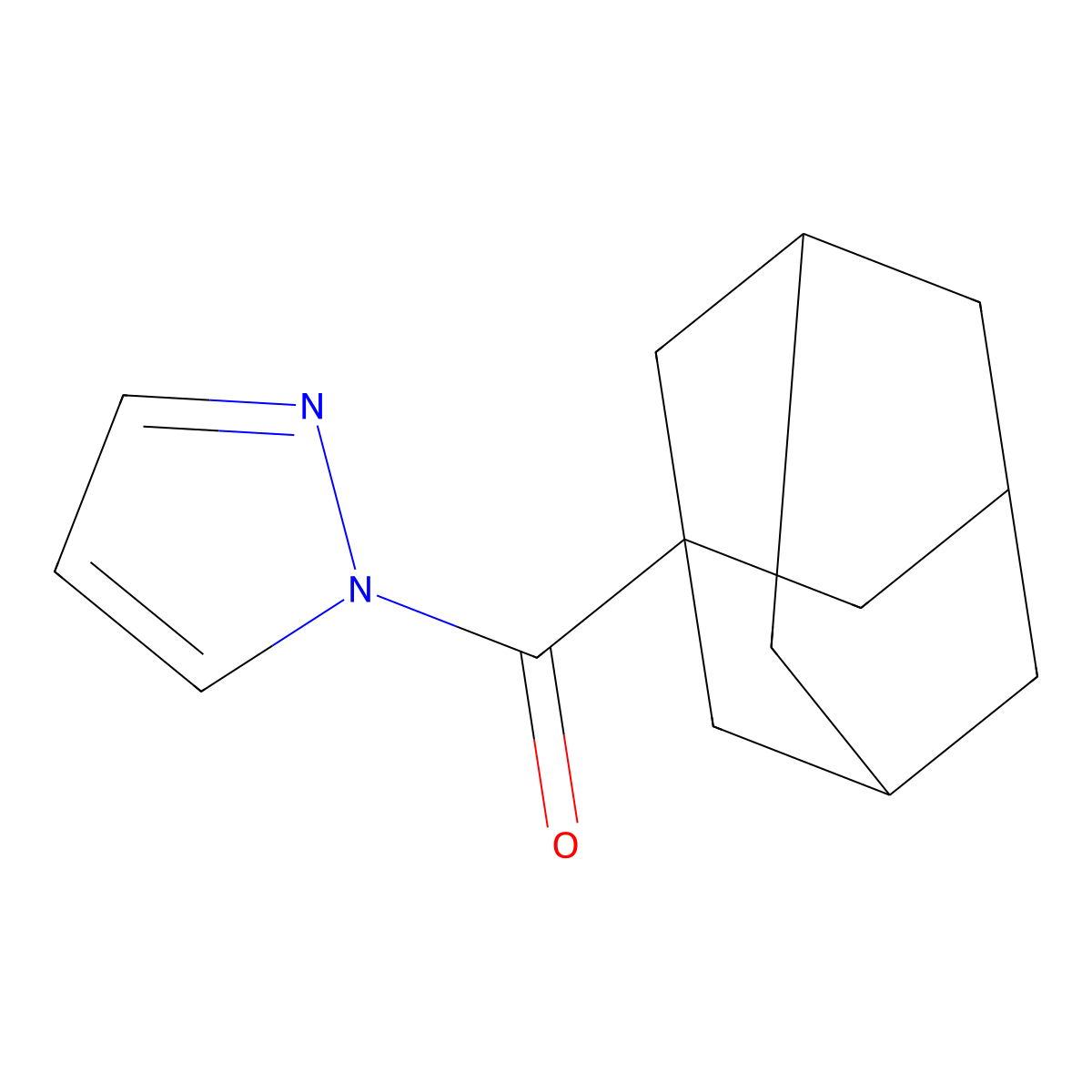 1-Adamantyl(pyrazol-1-yl)methanone molecular structure, CAS 560099-35-6