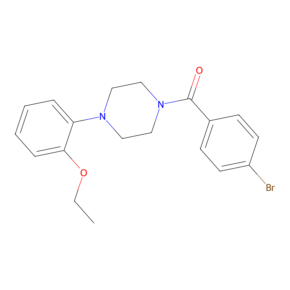 (4-Bromophenyl)-[4-(2-ethoxyphenyl)piperazin-1-yl]methanone molecular structure, CAS 560099-74-3