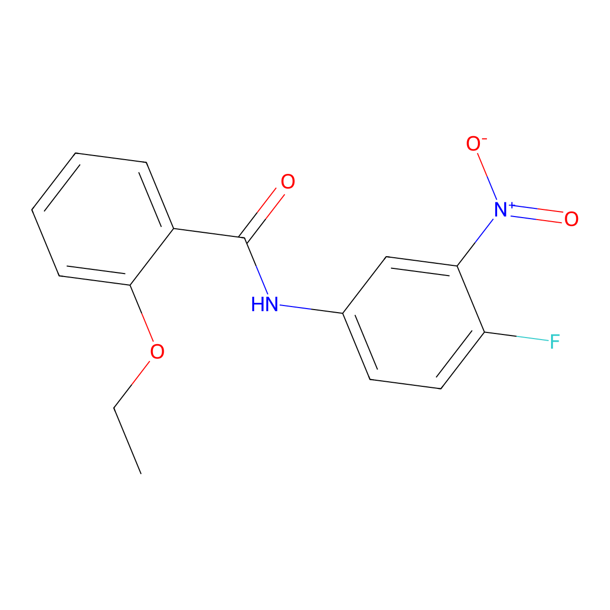 2-ethoxy-N-(4-fluoro-3-nitrophenyl)benzamide molecular structure, CAS 560102-77-4