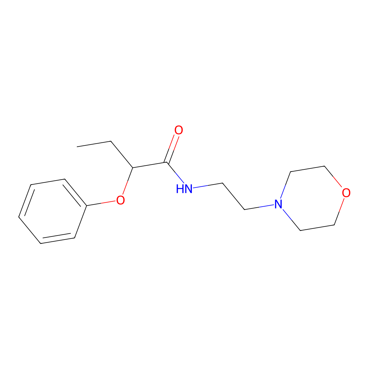 N-(2-morpholin-4-ylethyl)-2-phenoxybutanamide molecular structure, CAS 560103-20-0