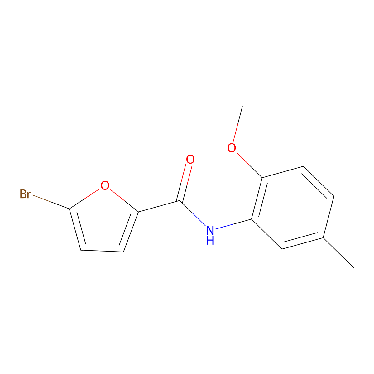 5-bromo-N-(2-methoxy-5-methylphenyl)furan-2-carboxamide molecular structure, CAS 560103-24-4