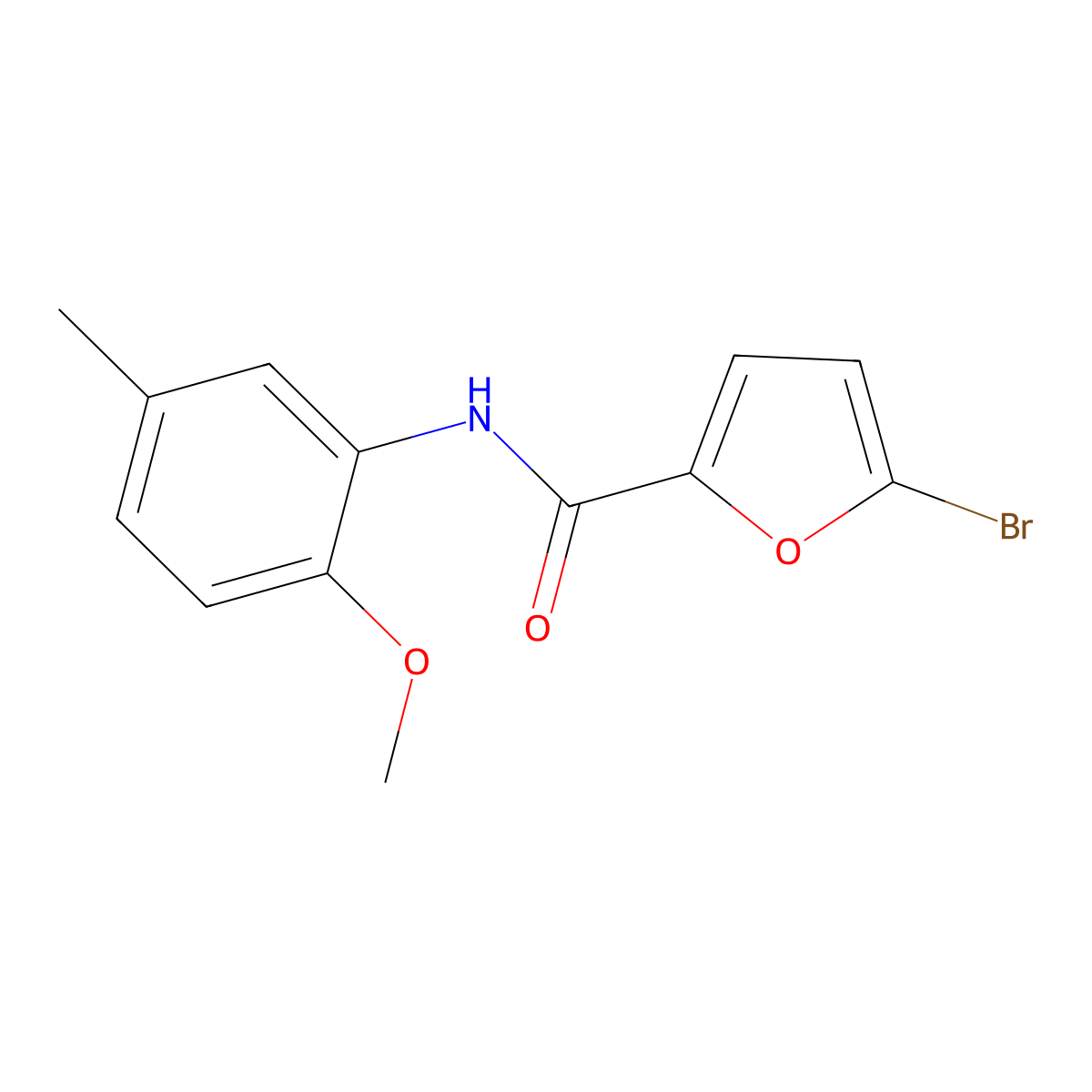 5-bromo-N-(2-methoxy-5-methylphenyl)furan-2-carboxamide molecular structure, CAS 560103-24-4