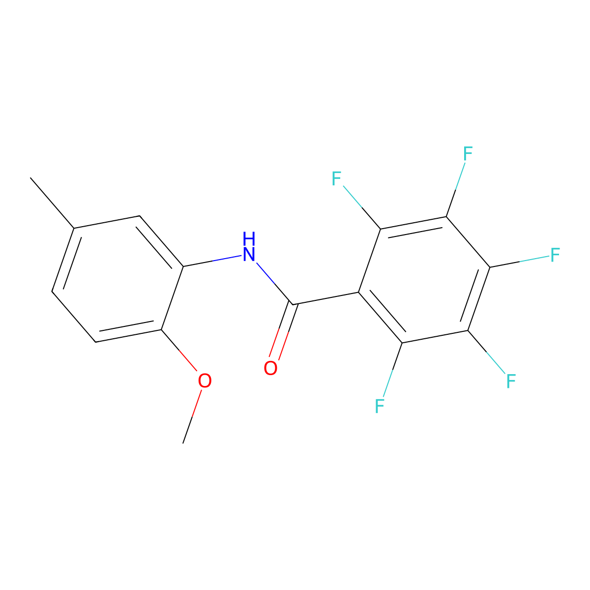 2,3,4,5,6-pentafluoro-N-(2-methoxy-5-methylphenyl)benzamide molecular structure, CAS 560104-08-7