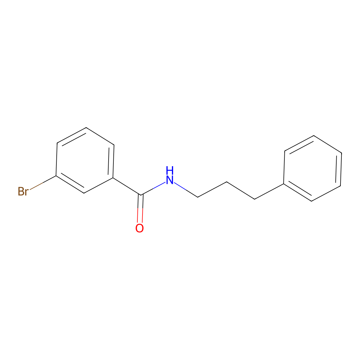 3-bromo-N-(3-phenylpropyl)benzamide molecular structure, CAS 560104-53-2