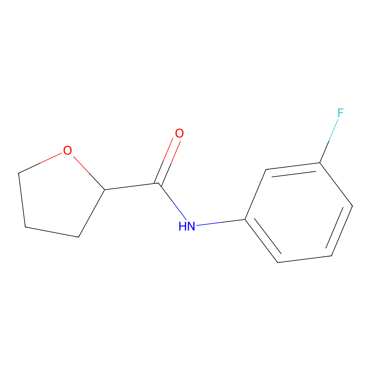 N-(3-fluorophenyl)tetrahydro-2-furancarboxamide molecular structure, CAS 560104-77-0