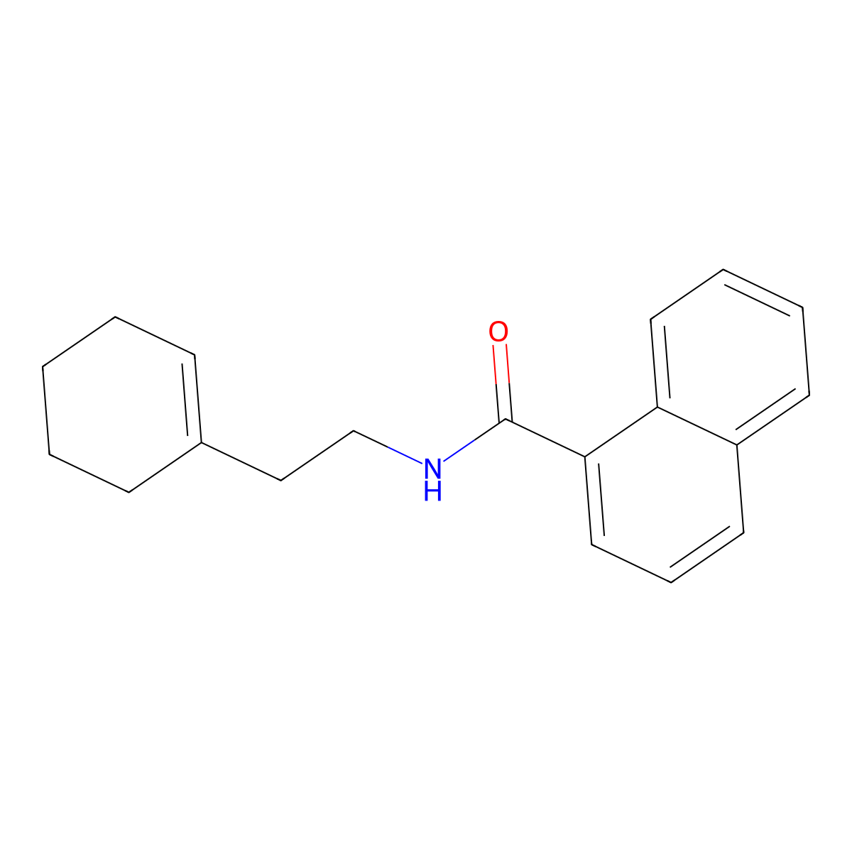 N-[2-(1-cyclohexen-1-yl)ethyl]-1-naphthamide molecular structure, CAS 560106-40-3