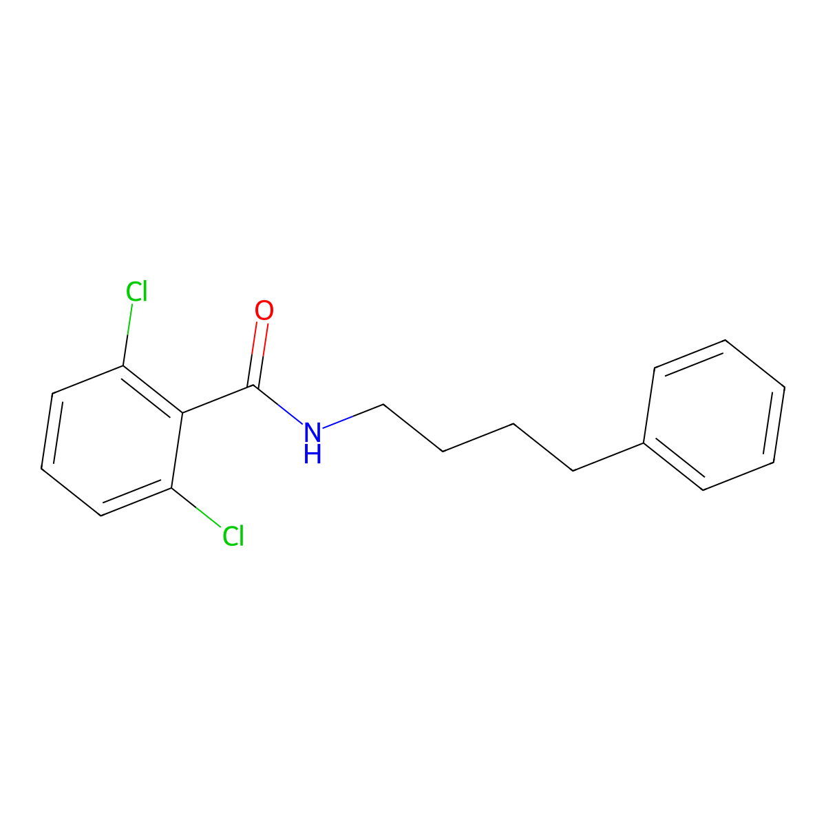 2,6-dichloro-N-(4-phenylbutyl)benzamide molecular structure, CAS 560106-77-6