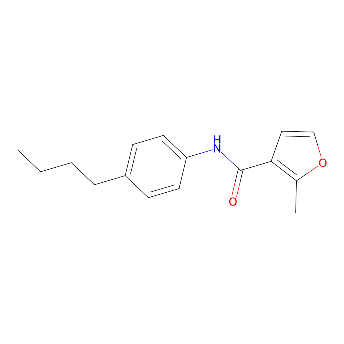 N-(4-butylphenyl)-2-methylfuran-3-carboxamide molecular structure, CAS 560107-40-6