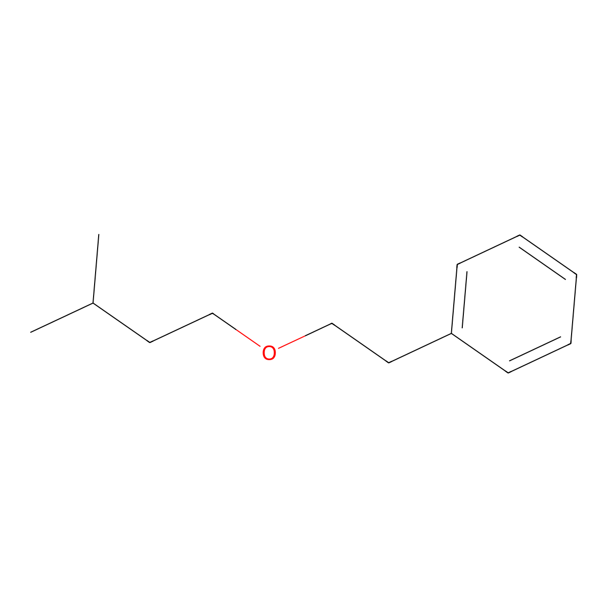 Isoamyl phenethyl ether molecular structure, CAS 56011-02-0