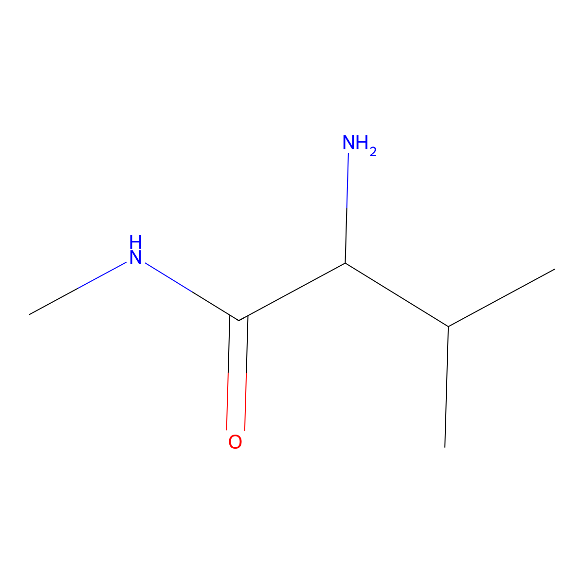 2-amino-N,3-dimethylbutanamide molecular structure, CAS 560110-12-5
