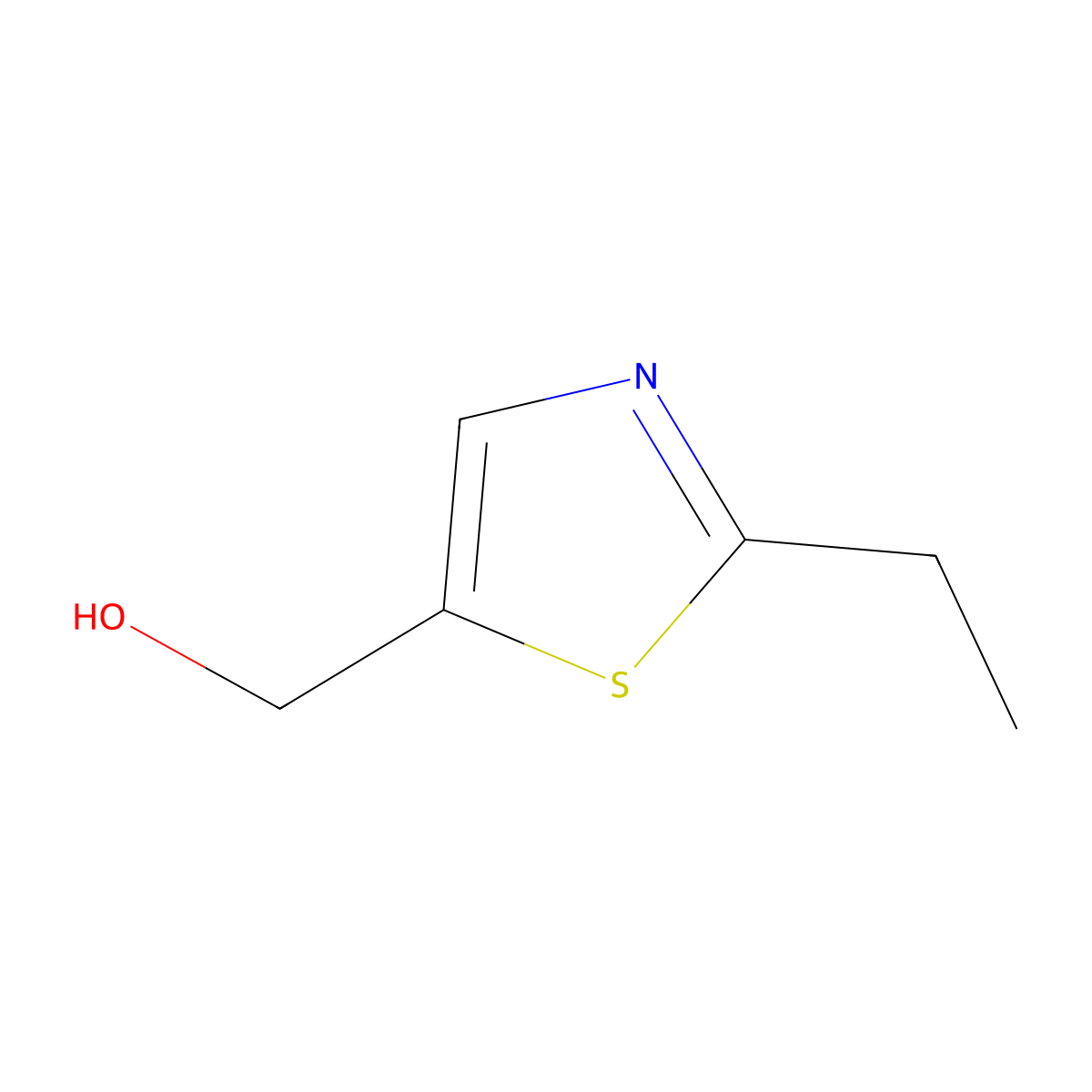 (2-Ethyl-1,3-thiazol-5-yl)methanol molecular structure, CAS 56012-33-0