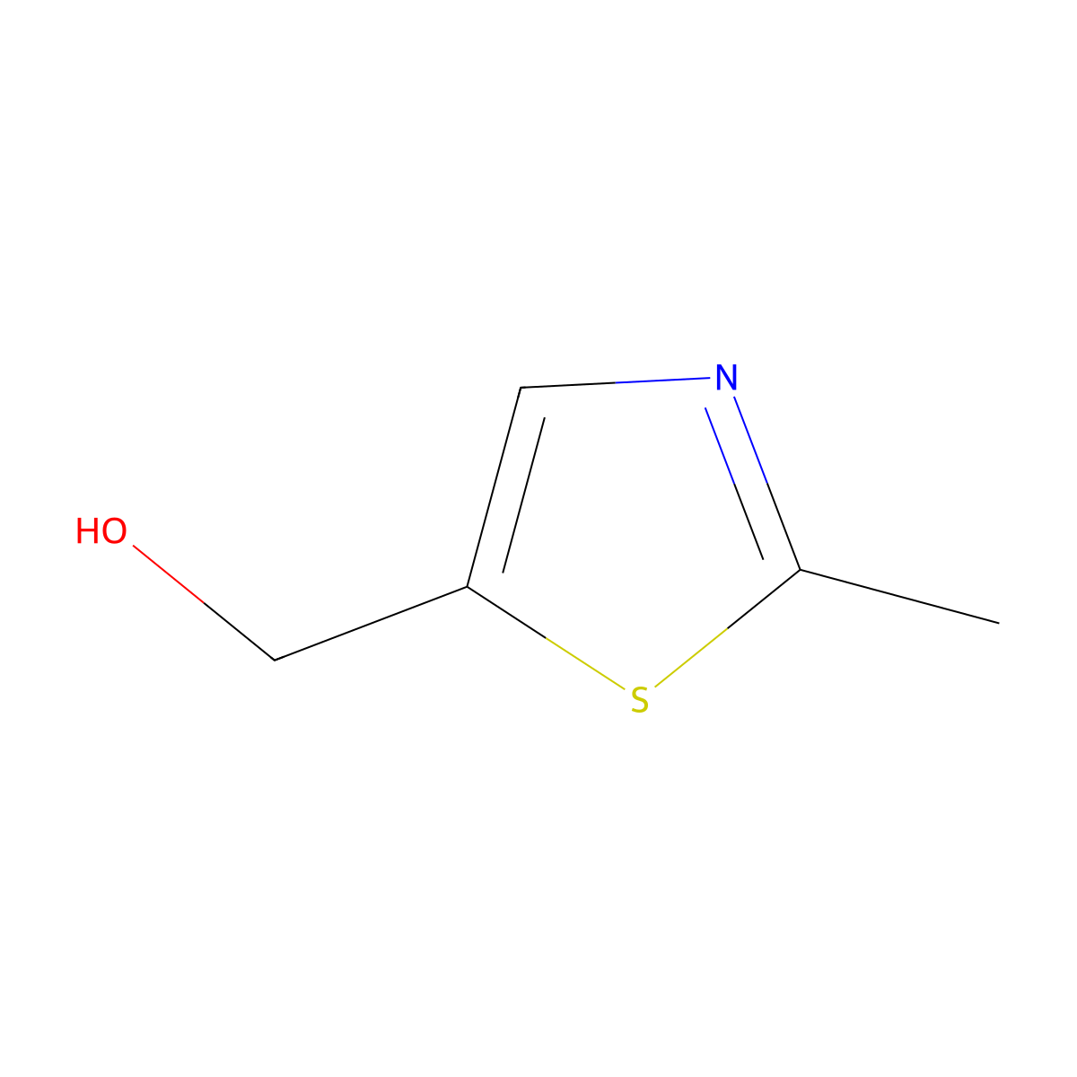 (2-Methyl-1,3-thiazol-5-yl)methanol molecular structure, CAS 56012-38-5