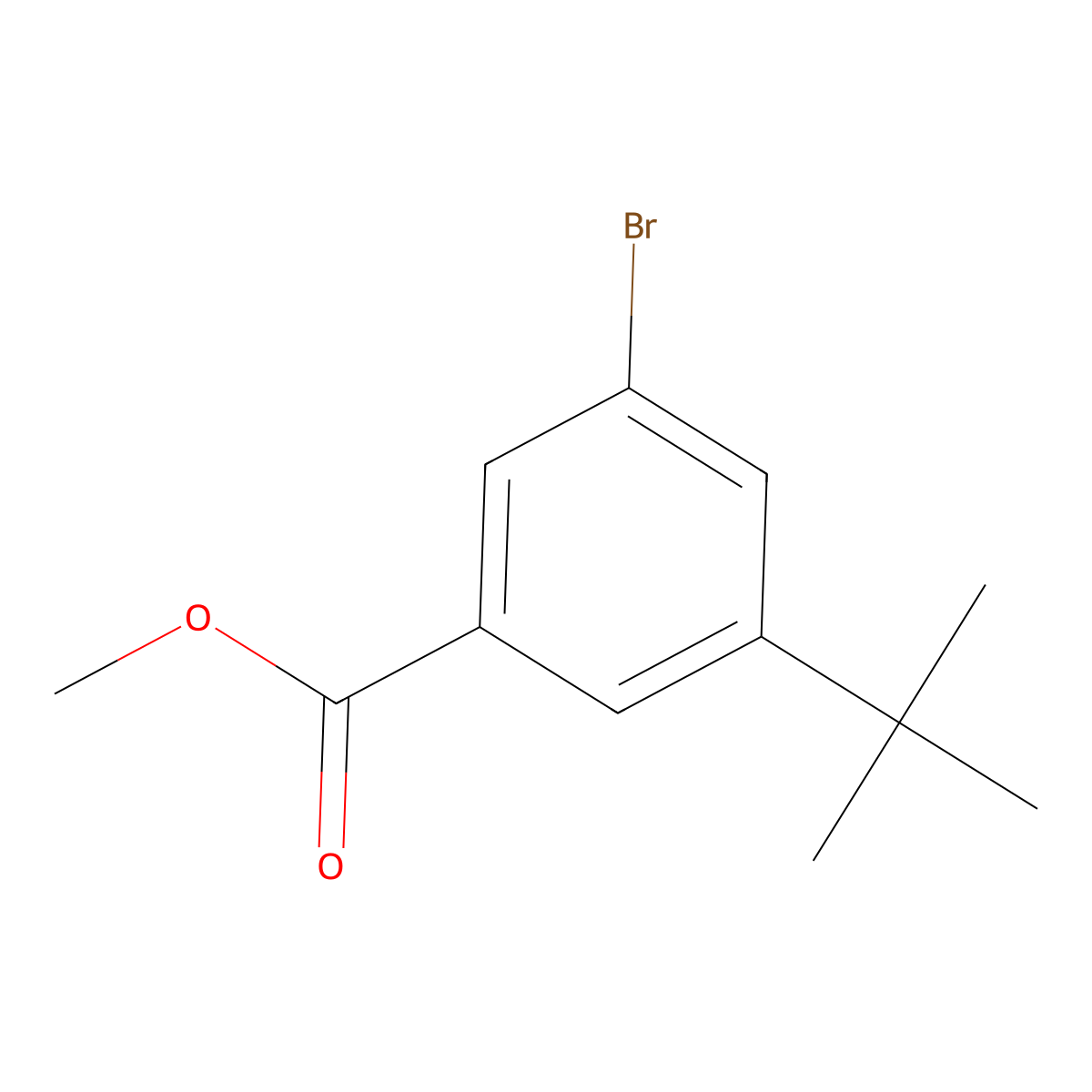 Methyl 3-bromo-5-tert-butylbenzoate molecular structure, CAS 560131-64-8