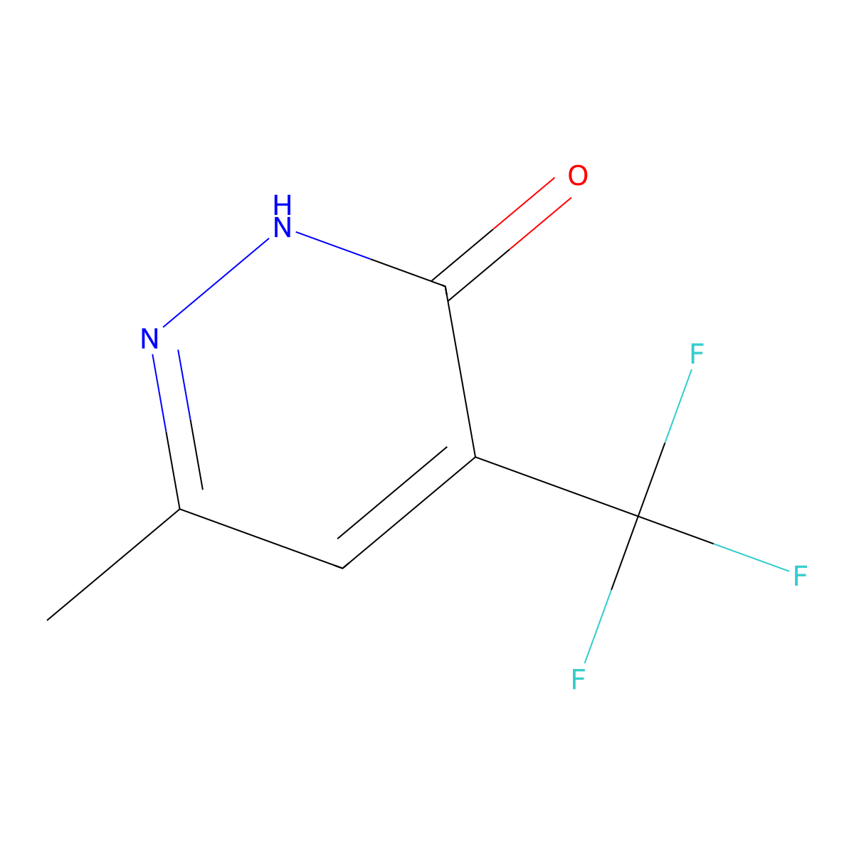 6-Methyl-4-(trifluoromethyl)-2,3-dihydropyridazin-3-one molecular structure, CAS 560132-48-1