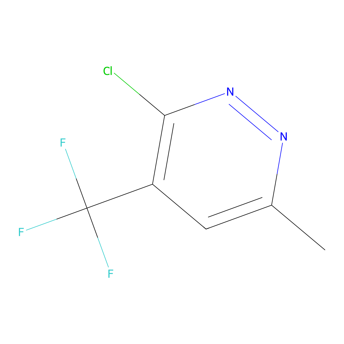 3-Chloro-6-methyl-4-(trifluoromethyl)pyridazine molecular structure, CAS 560132-52-7