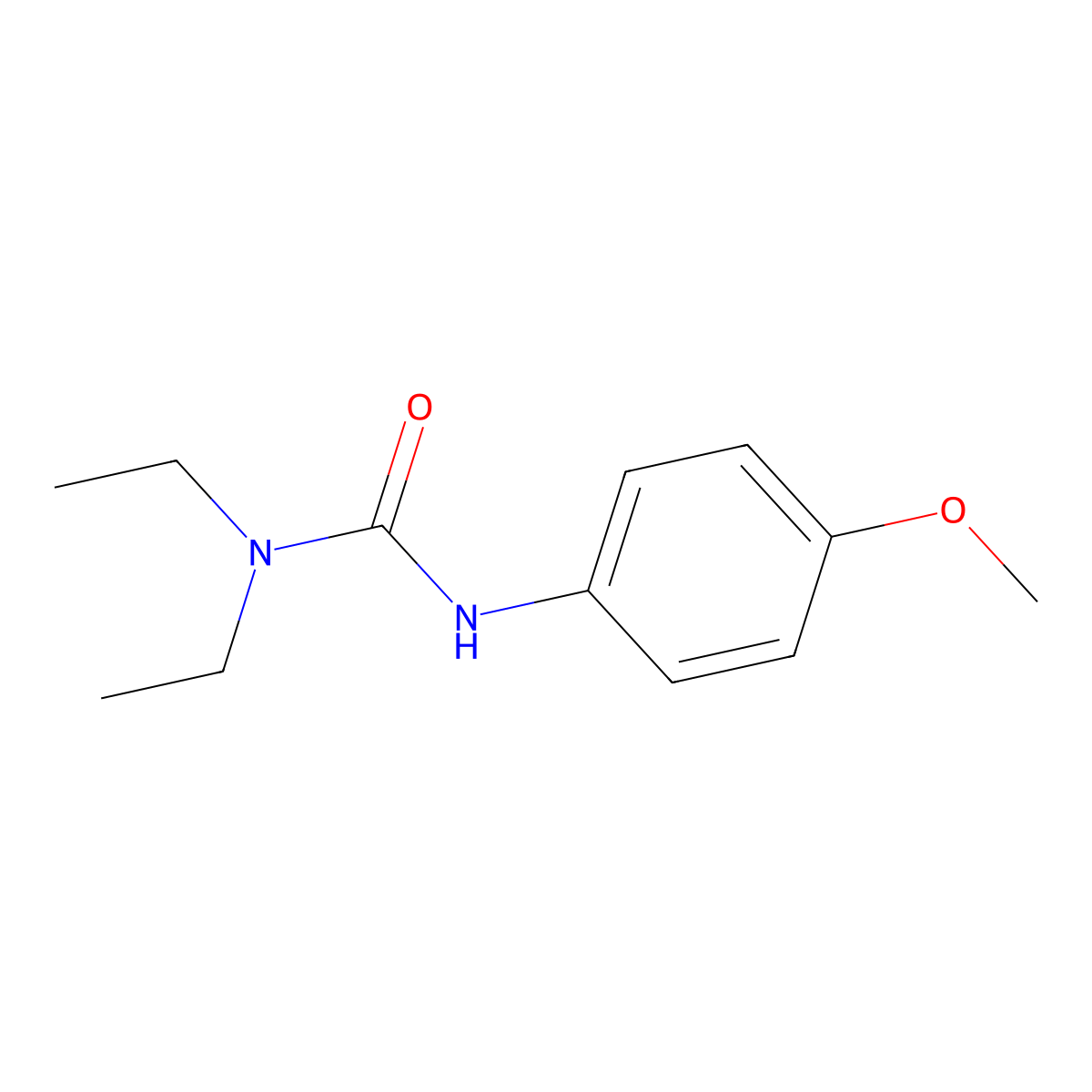 1,1-Diethyl-3-(4-methoxyphenyl)urea molecular structure, CAS 56015-84-0