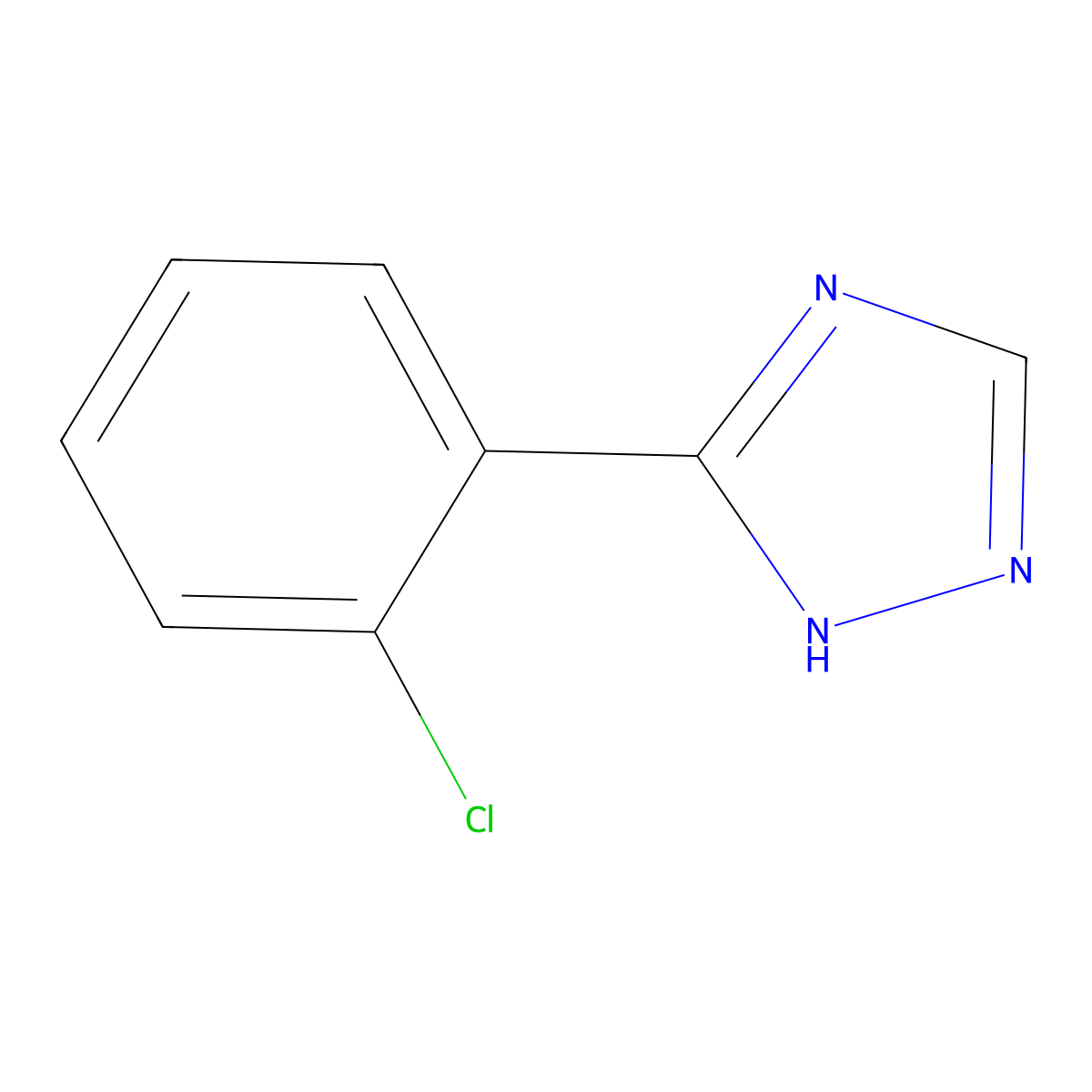 5-(2-chlorophenyl)-1H-1,2,4-triazole molecular structure, CAS 56015-92-0
