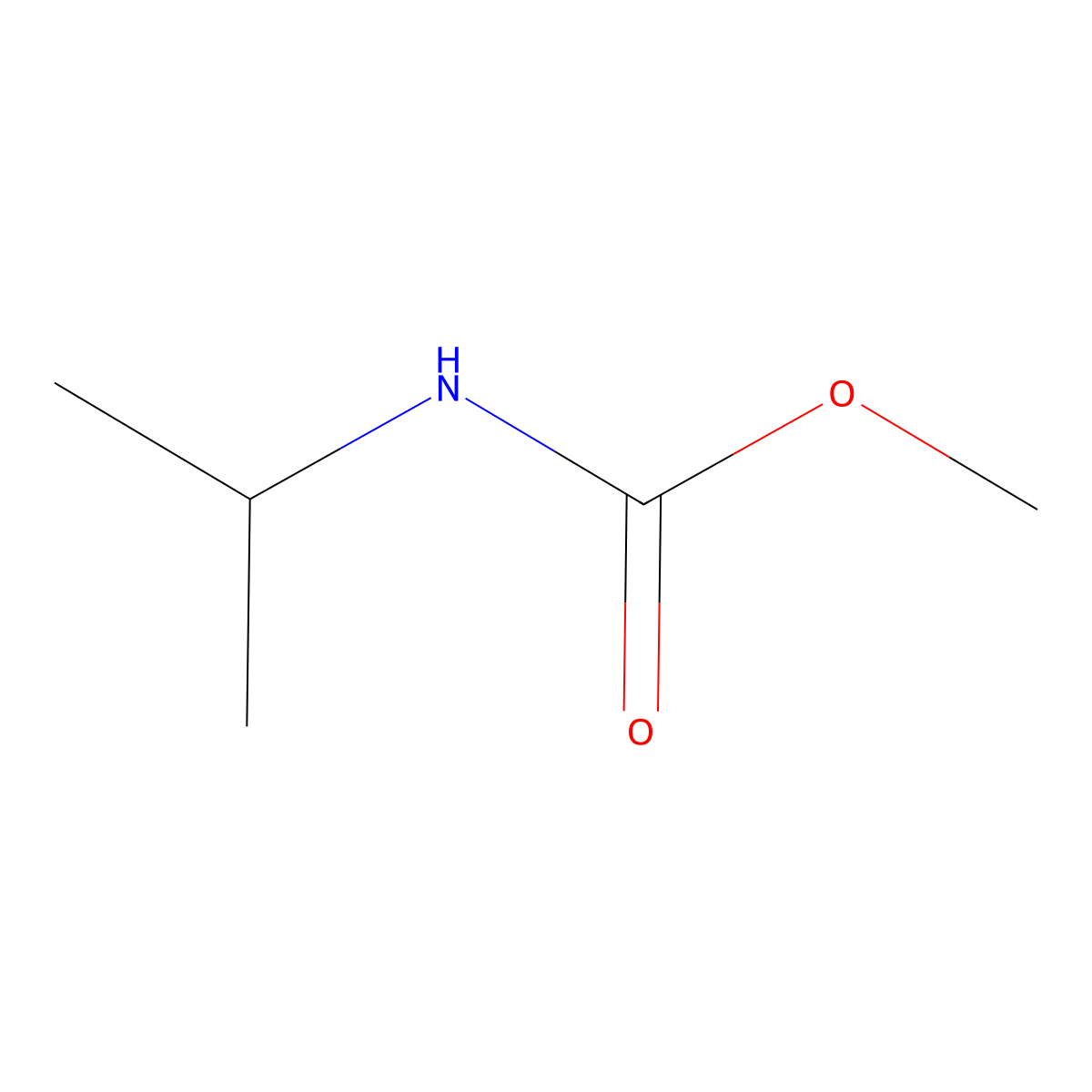 Methyl isopropylcarbamate molecular structure, CAS 5602-90-4