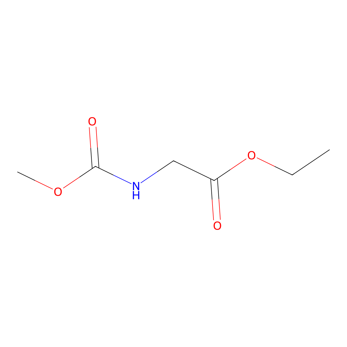 Ethyl 2-((methoxycarbonyl)amino)acetate molecular structure, CAS 5602-94-8
