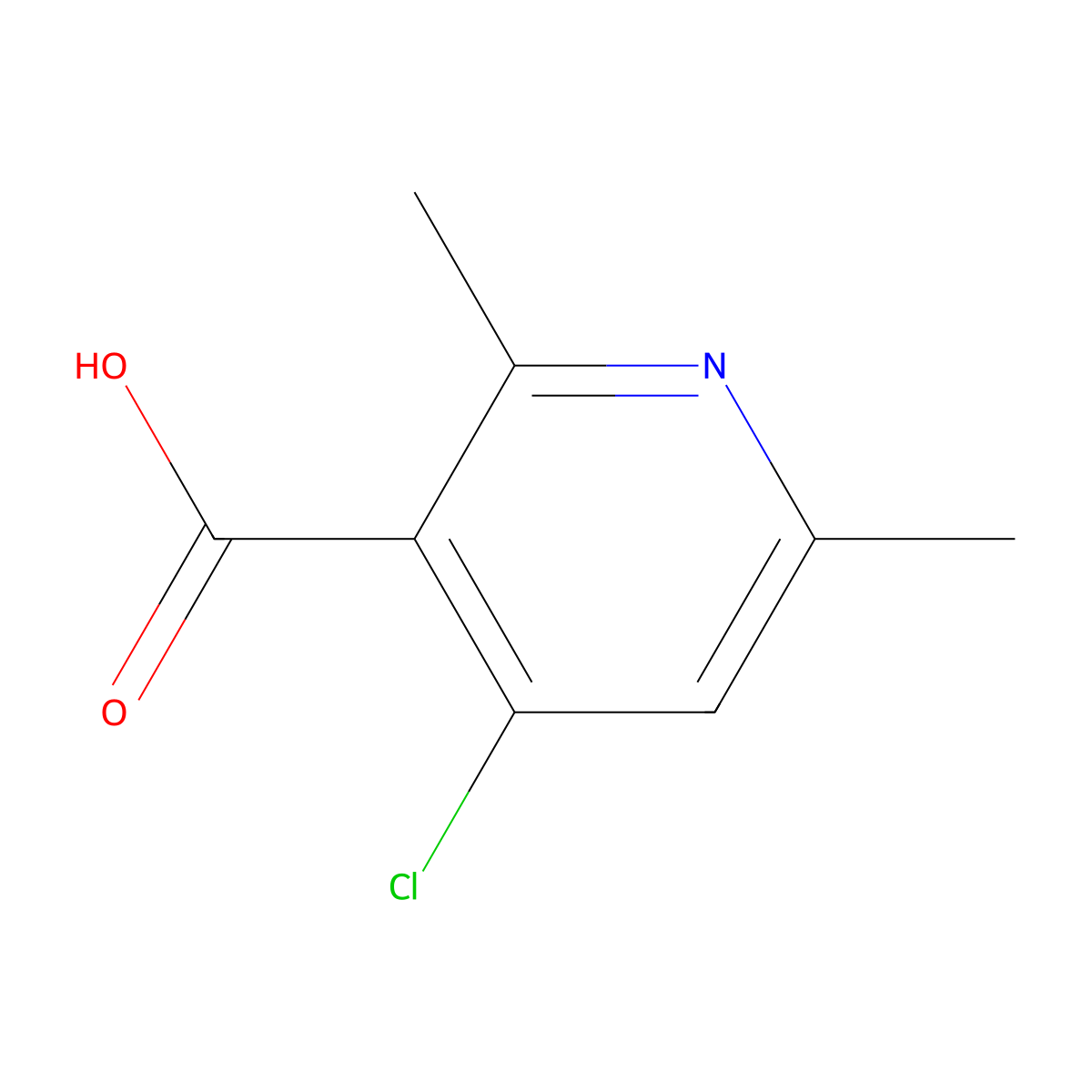 4-Chloro-2,6-dimethyl-nicotinic acid molecular structure, CAS 56022-09-4