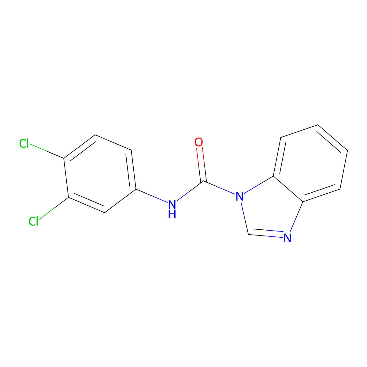 N-(3,4-dichlorophenyl)benzimidazole-1-carboxamide molecular structure, CAS 56023-14-4