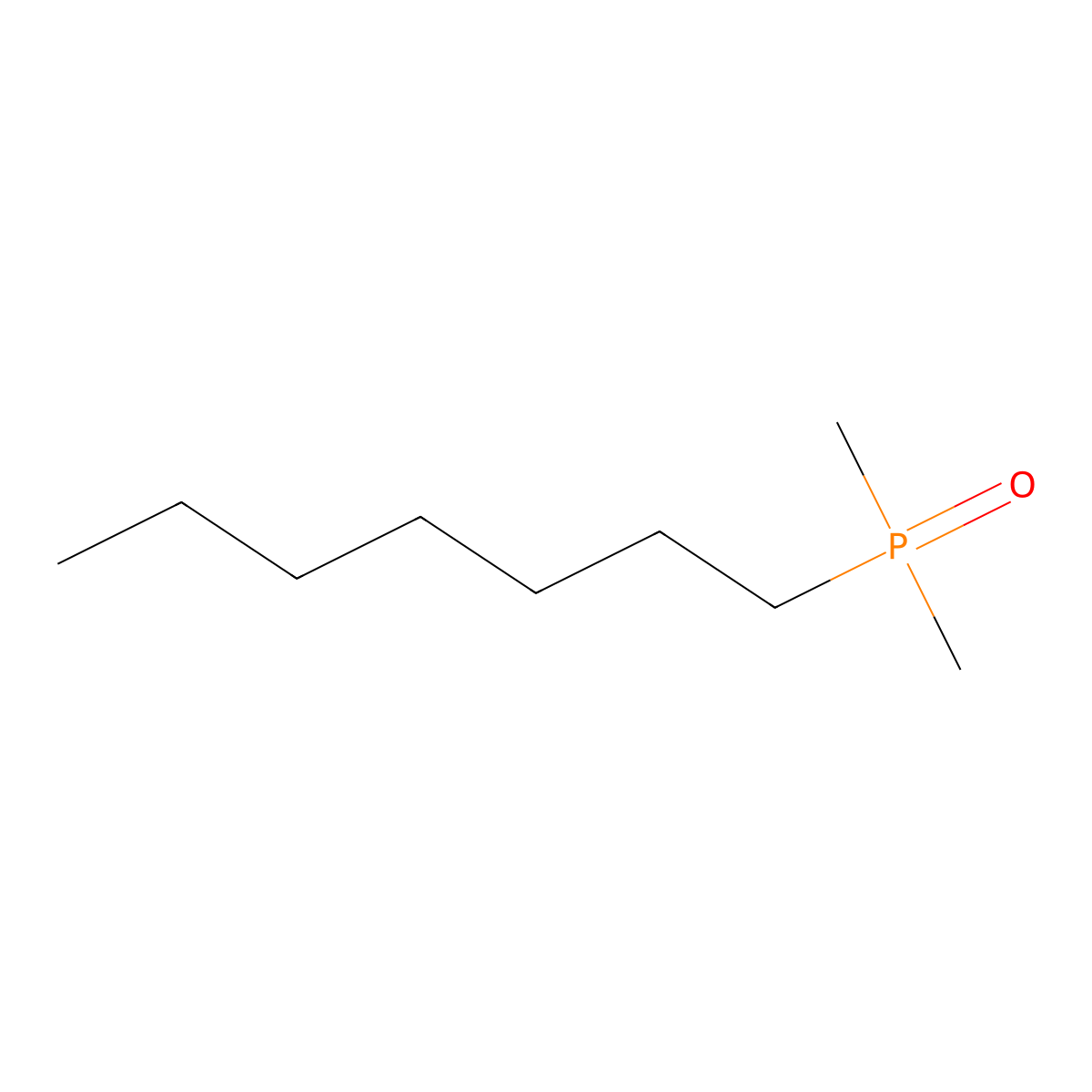 Phosphine oxide, heptyldimethyl- molecular structure, CAS 56029-35-7