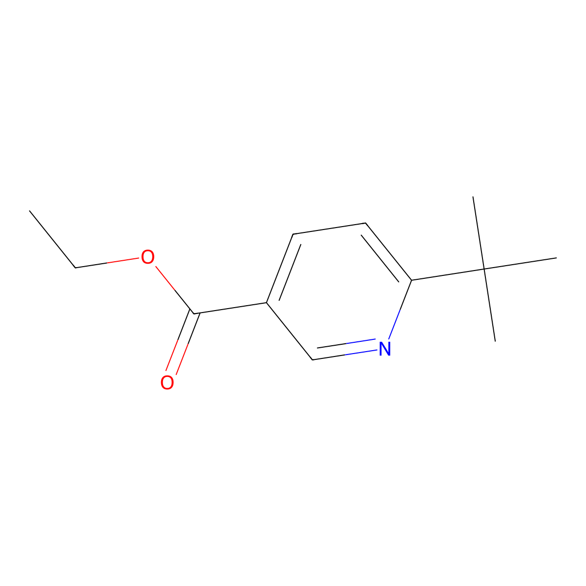 Ethyl 6-(tert-butyl)nicotinate molecular structure, CAS 56029-47-1