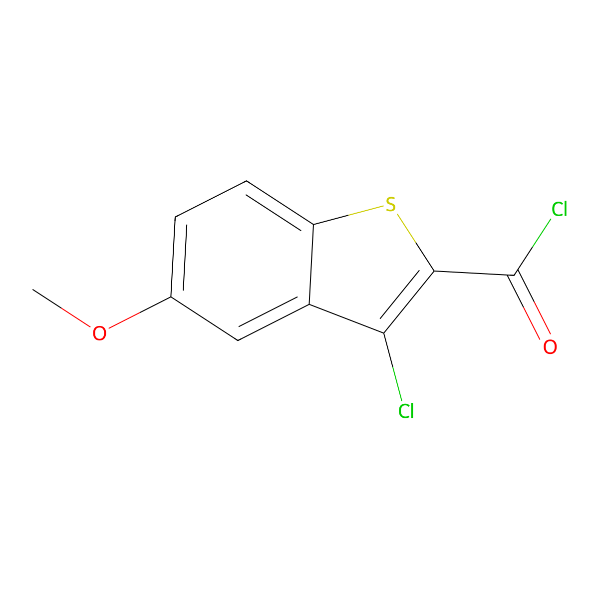 3-Chloro-5-methoxybenzo[b]thiophene-2-carbonyl chloride molecular structure, CAS 56030-16-1