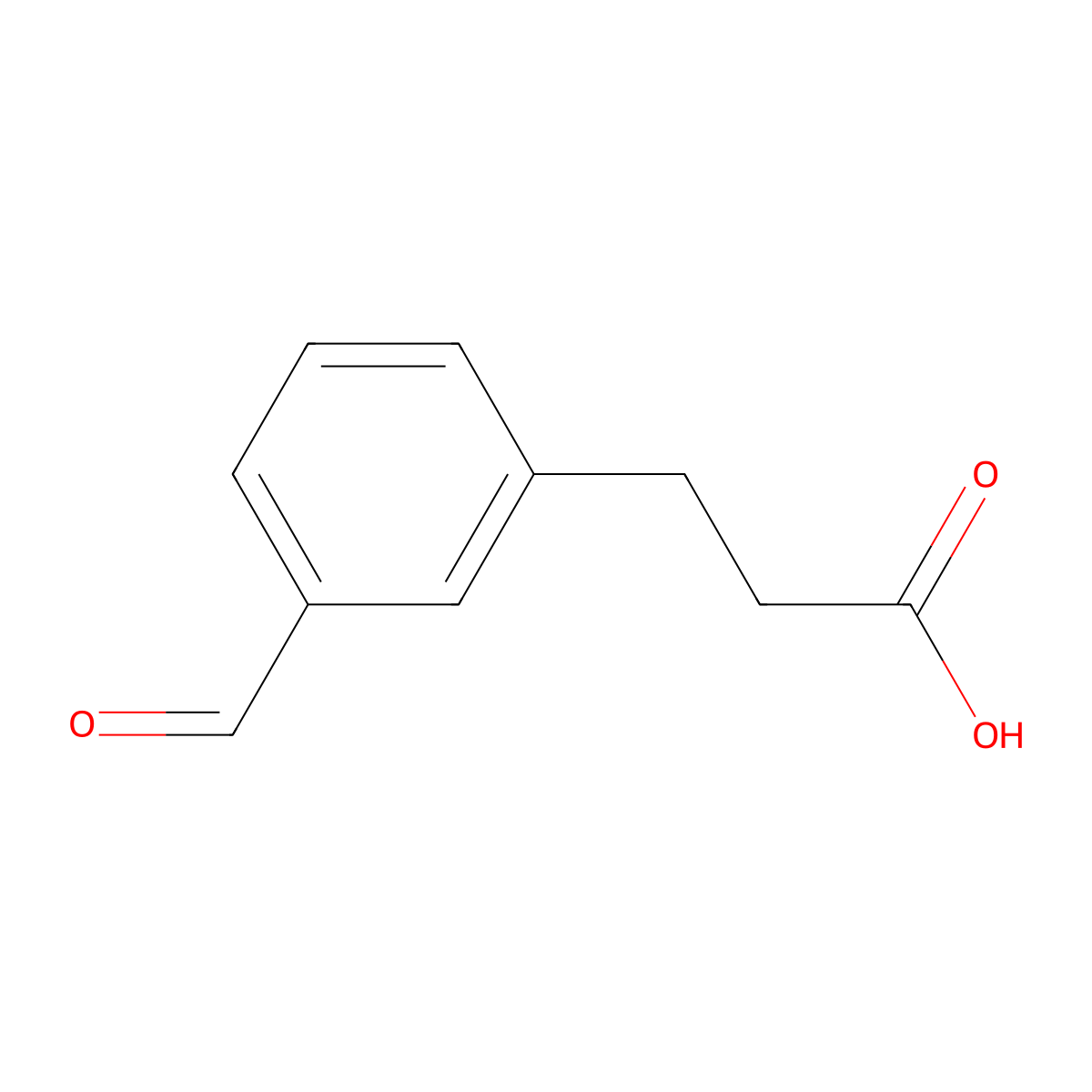 3-(3-Formylphenyl)propanoic acid molecular structure, CAS 56030-19-4