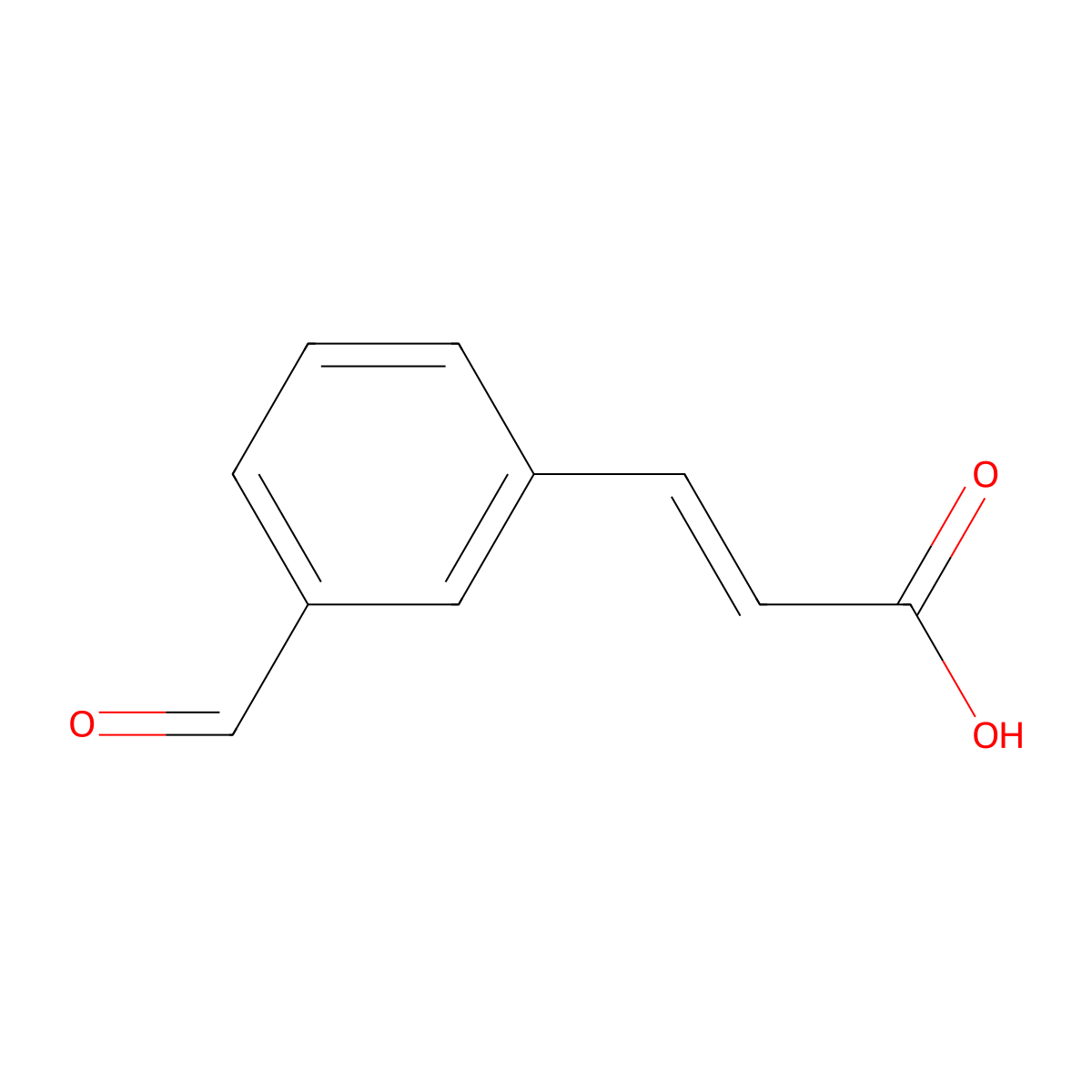 3-Formylcinnamic acid molecular structure, CAS 56030-23-0