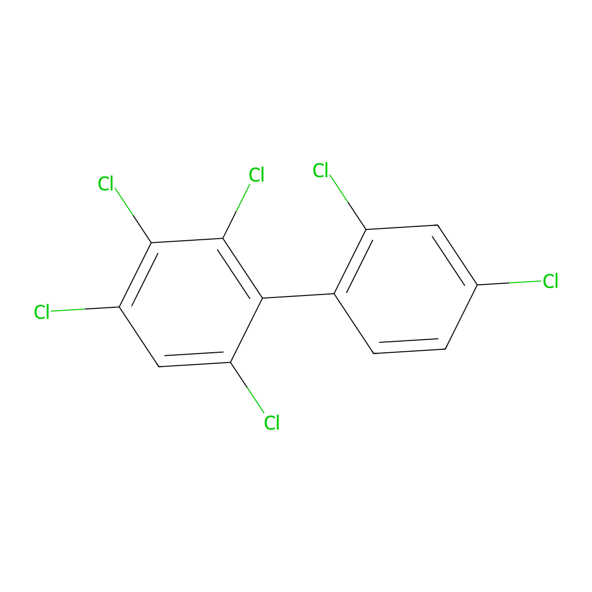 2,2',3,4,4',6-Hexachlorobiphenyl molecular structure, CAS 56030-56-9