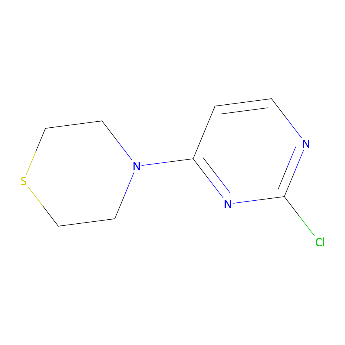 4-(2-Chloropyrimidin-4-yl)thiomorpholine molecular structure, CAS 56032-11-2