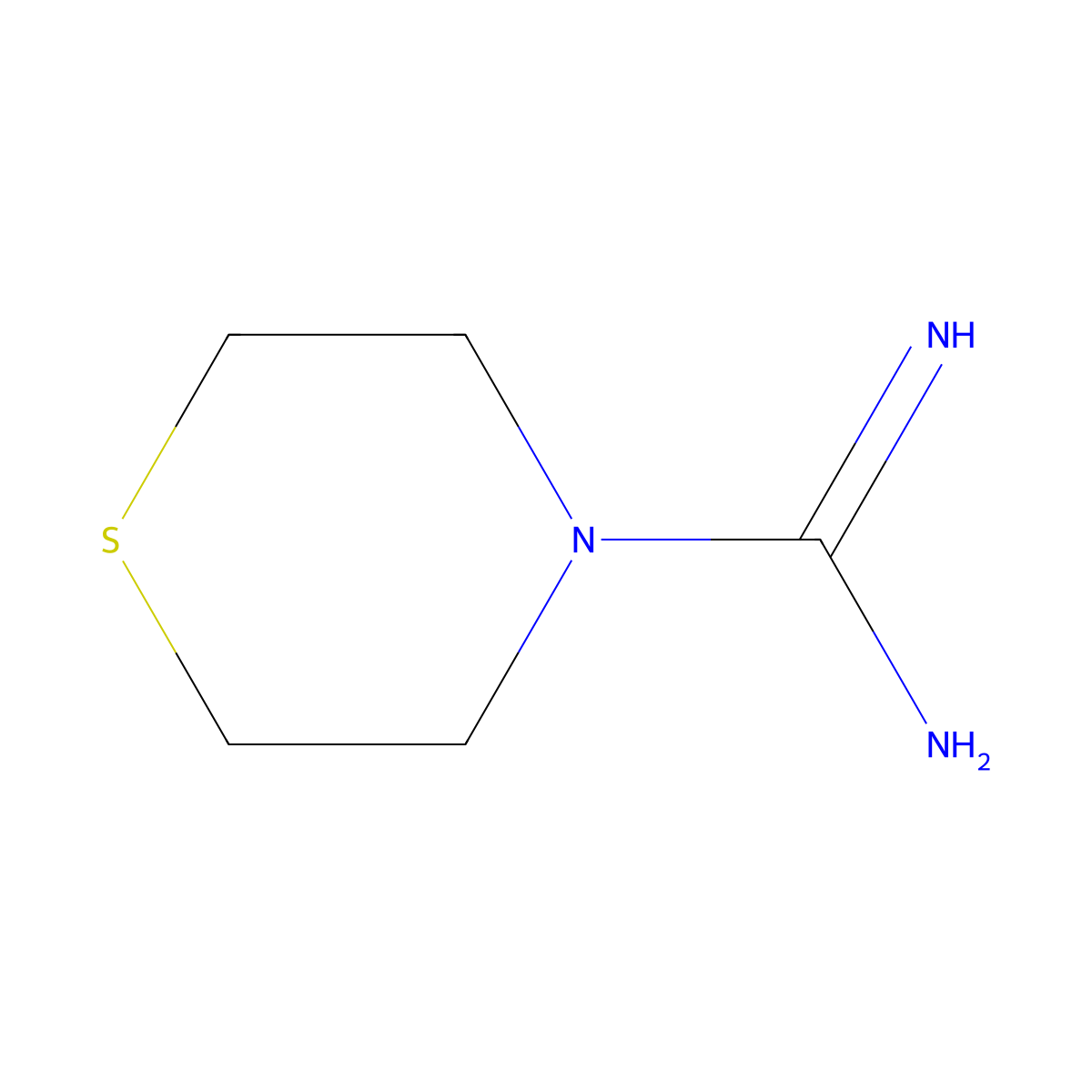 Thiomorpholine-4-carboximidamide molecular structure, CAS 56035-34-8