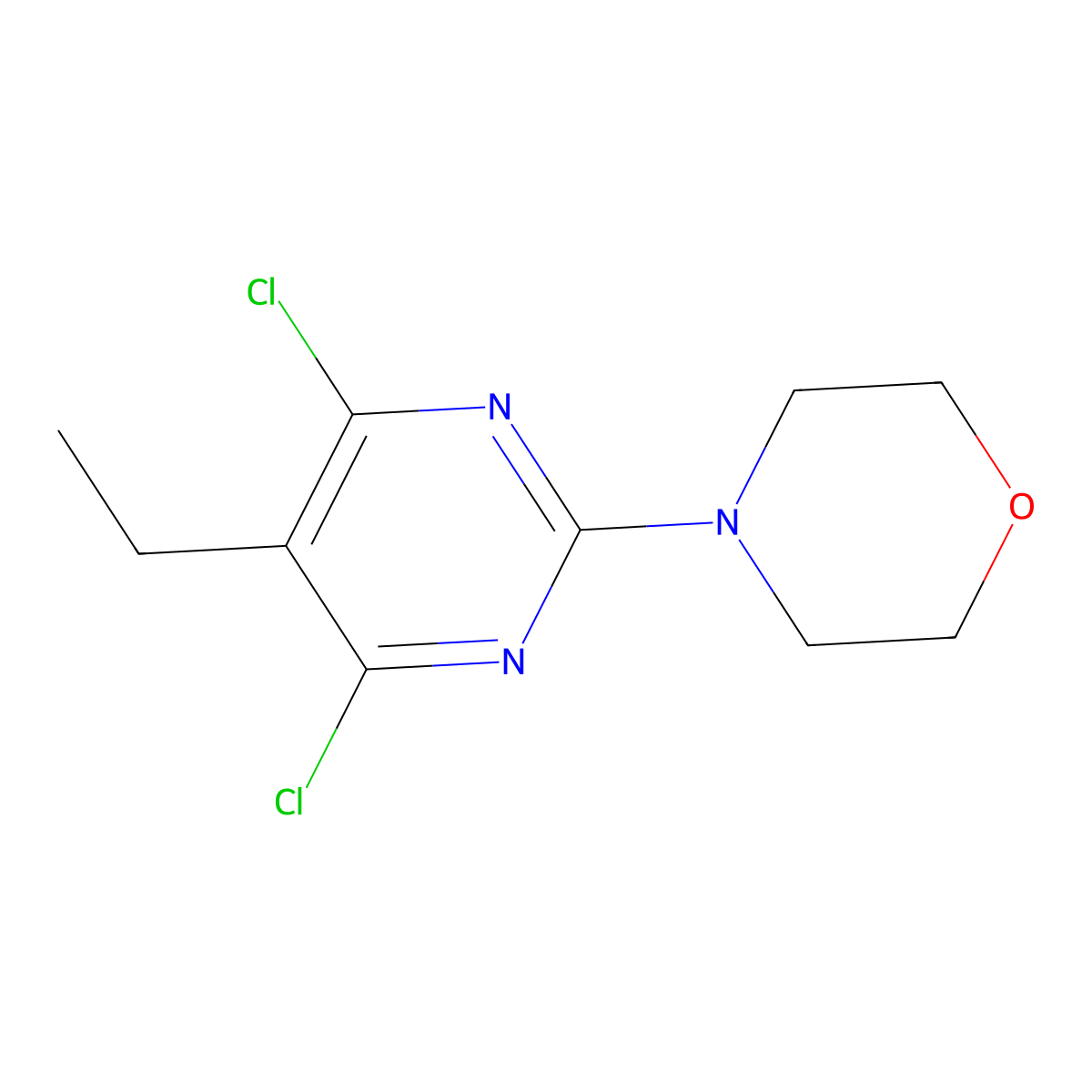 4-(4,6-Dichloro-5-ethylpyrimidin-2-yl)morpholine molecular structure, CAS 56035-79-1