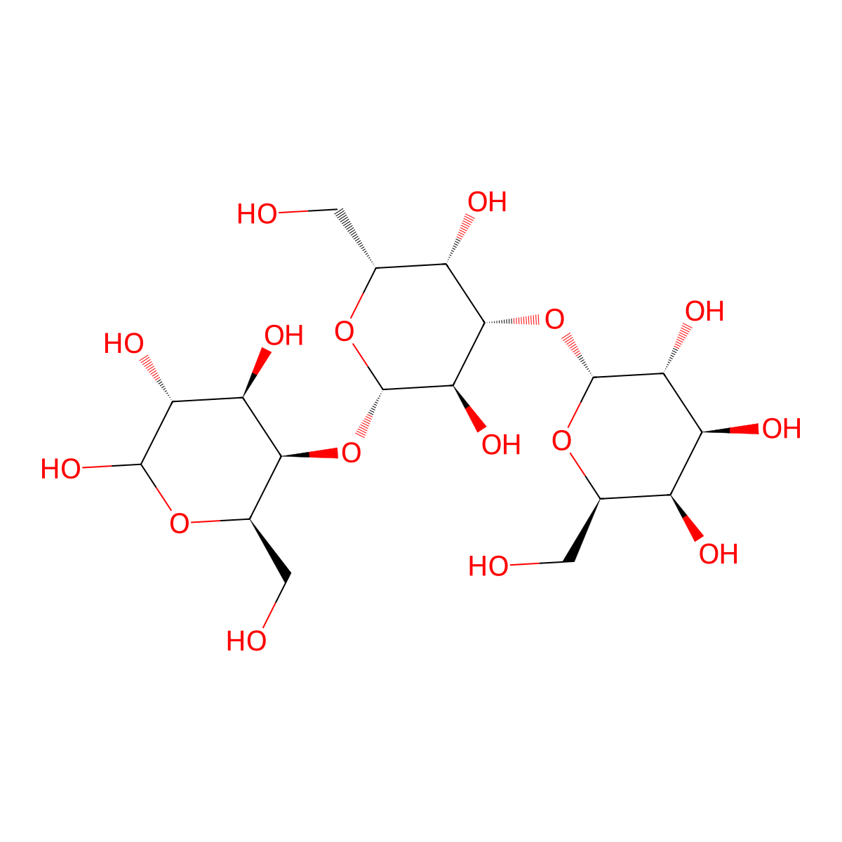 alpha-D-Gal-(1->3)-beta-D-Gal-(1->4)-D-Gal molecular structure, CAS 56038-36-9