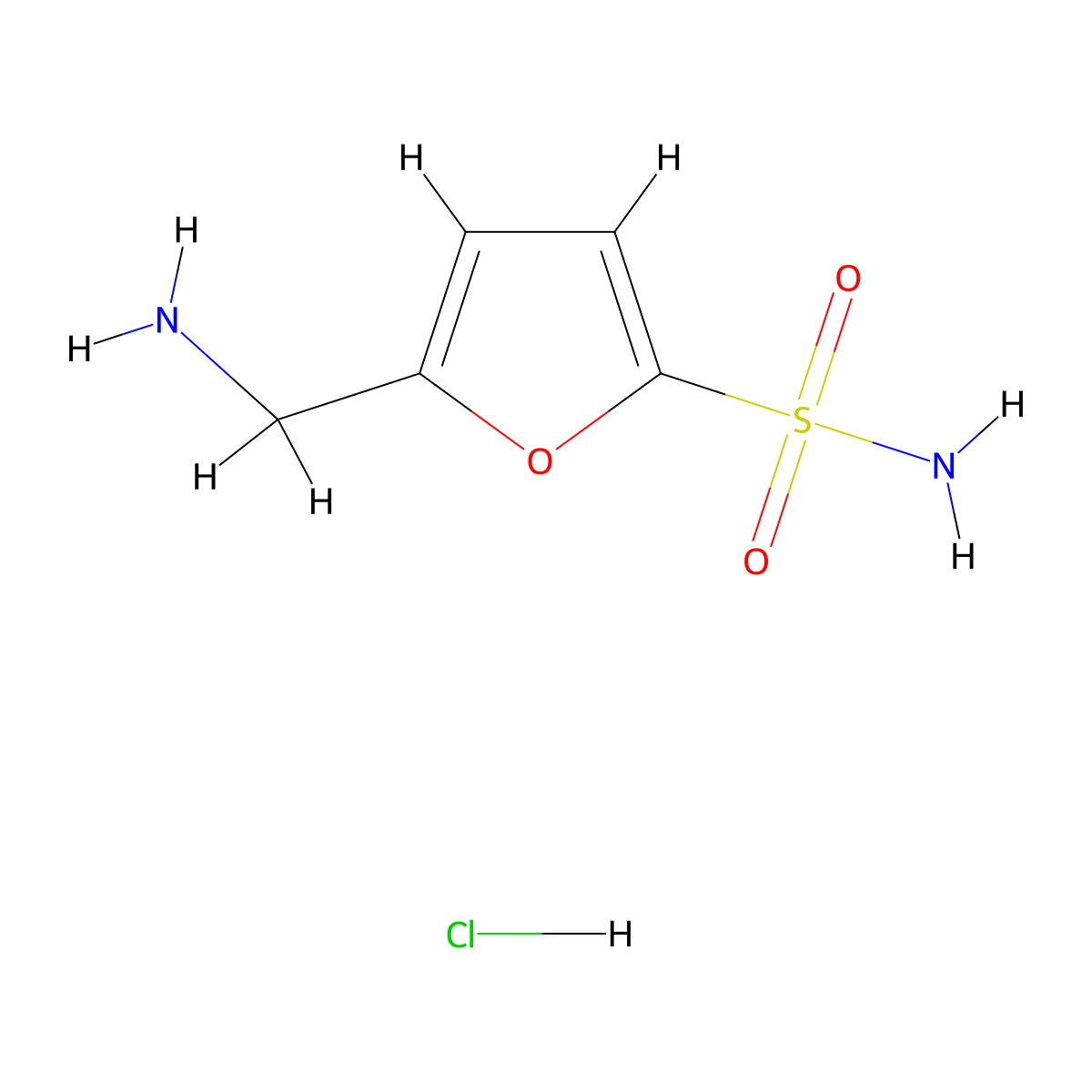 5-(Aminomethyl)furan-2-sulfonamide hydrochloride molecular structure, CAS 56038-70-1
