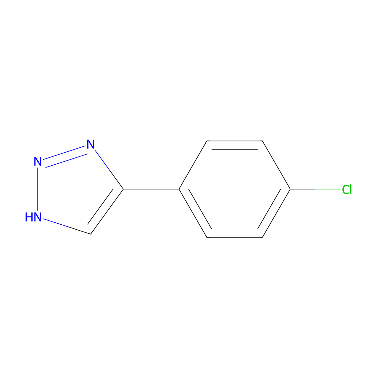 4-(4-chlorophenyl)-1H-1,2,3-triazole molecular structure, CAS 5604-31-9