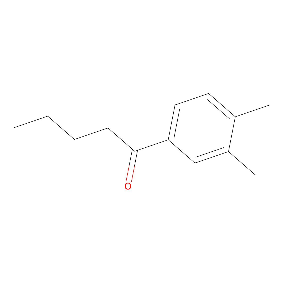 1-(3,4-Dimethylphenyl)pentan-1-one molecular structure, CAS 56041-76-0