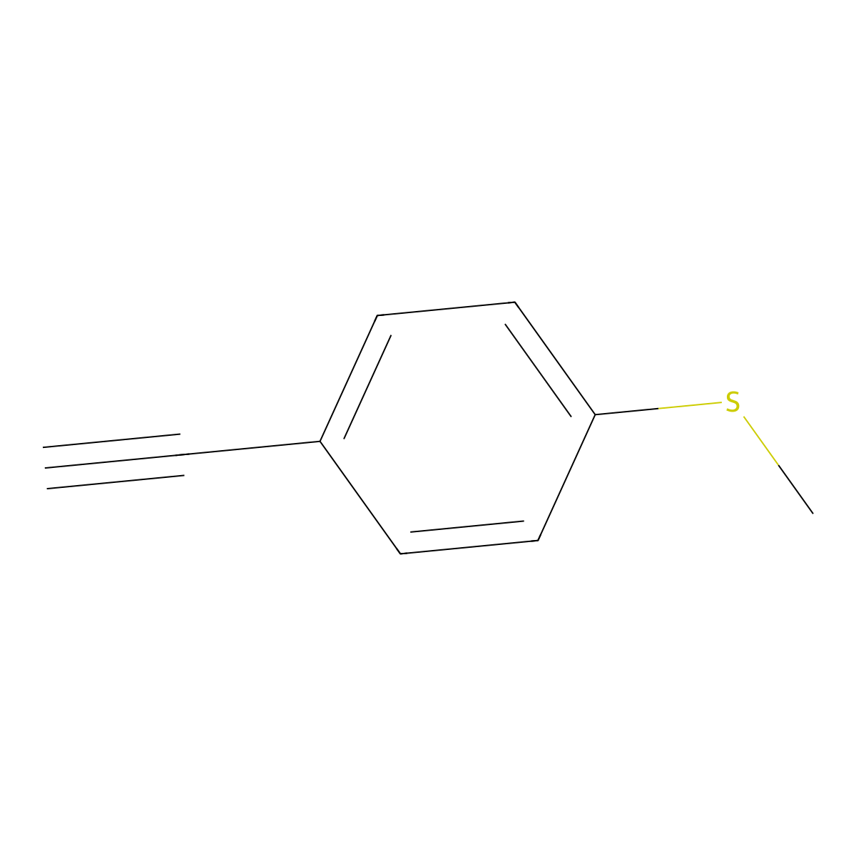 1-Ethynyl-4-(methylsulfanyl)benzene molecular structure, CAS 56041-85-1