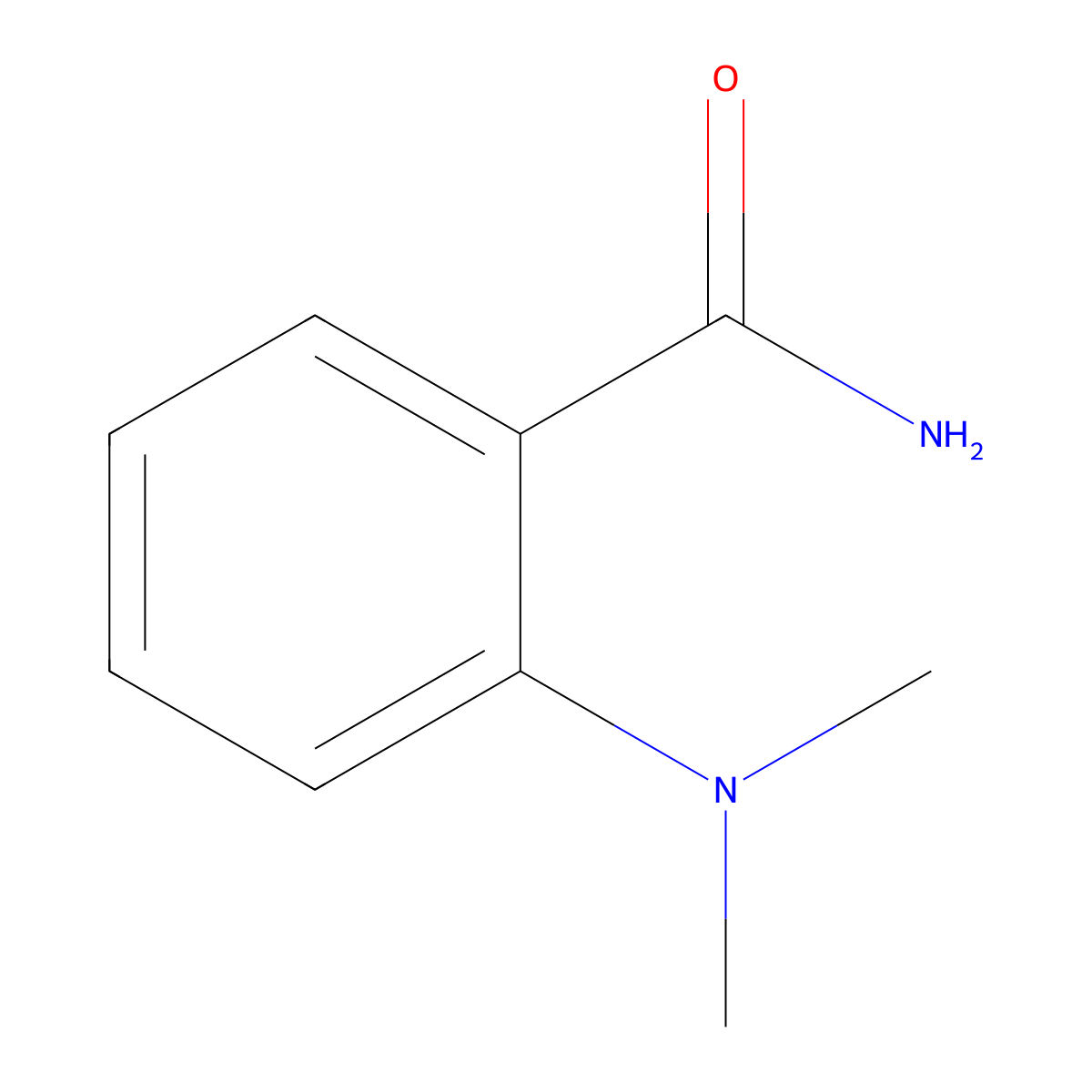2-(Dimethylamino)benzamide molecular structure, CAS 56042-77-4