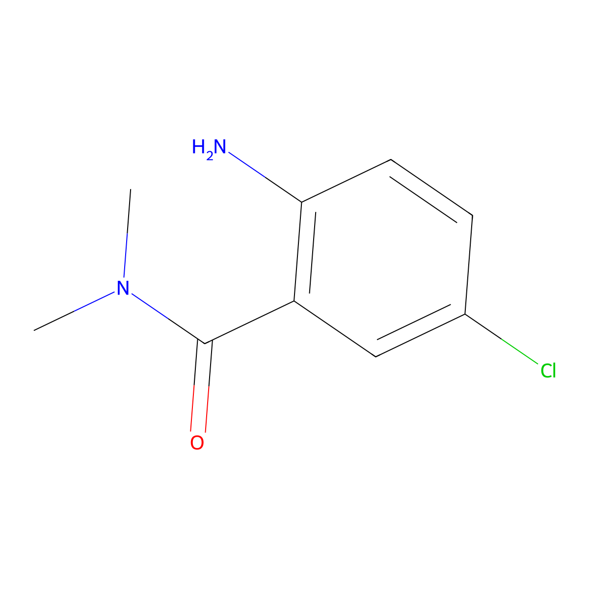 2-Amino-5-chloro-n,n-dimethylbenzamide molecular structure, CAS 56042-83-2
