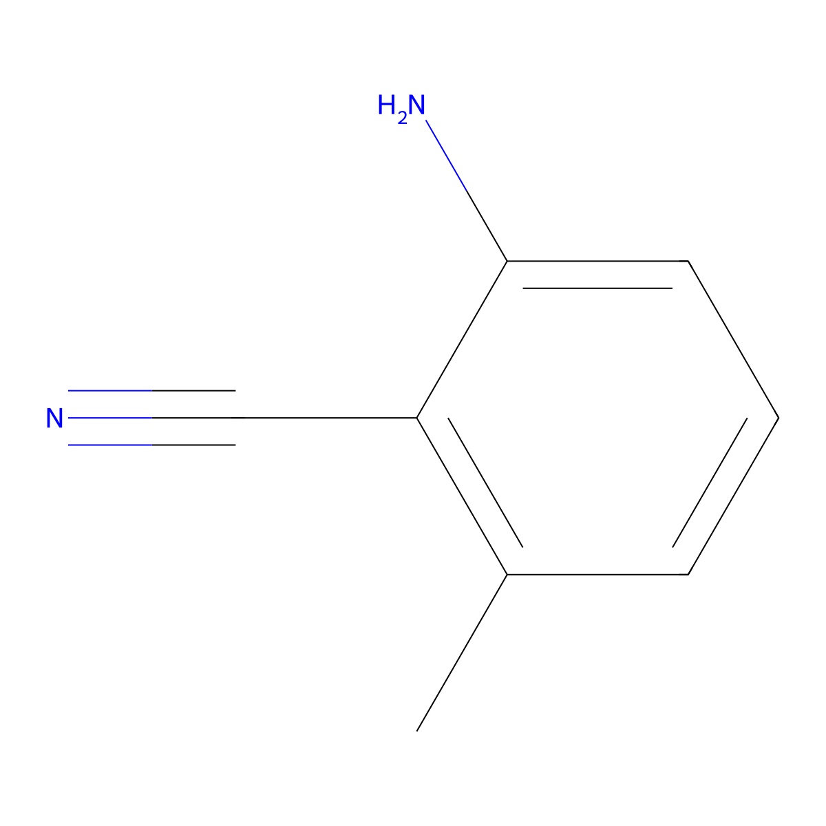 2-Amino-6-methylbenzonitrile molecular structure, CAS 56043-01-7